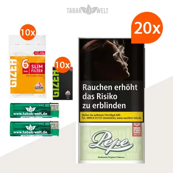 pepe-bright-green-drehtabak-20x-pouch-mit-gizeh-blaettchen-und-filter
