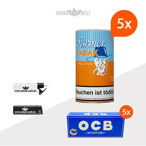 farmer-orange-pfeifentabak-5x-dose-mit-1000-ocb-huelsen