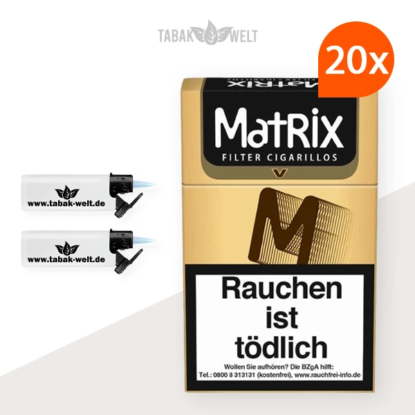 20x-matrix-zigarillos-v-m-mit-filter-2x-sturmfeuerzeug