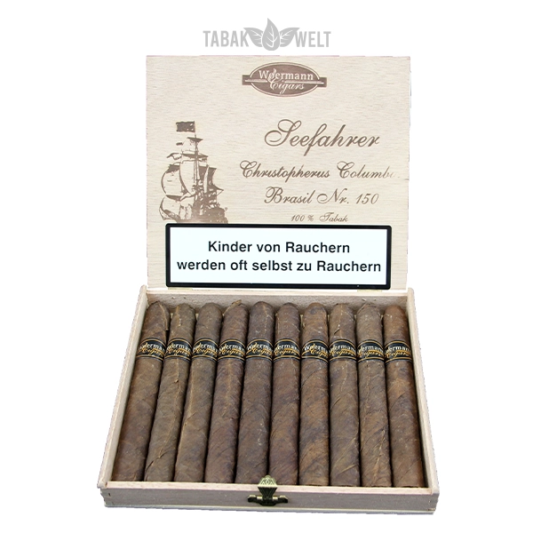 Woermann Cigars Seefahrer Zigarren Christopherus Columbus Brasil No. 150 Klein Offen