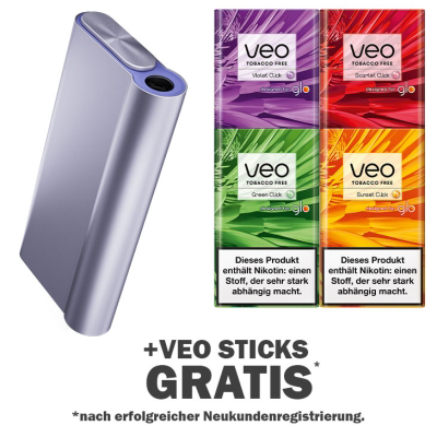 Die Glo Hyper Air in Crisp Purple im Angebot mit veo Sticks nach Neukundenregistrierung