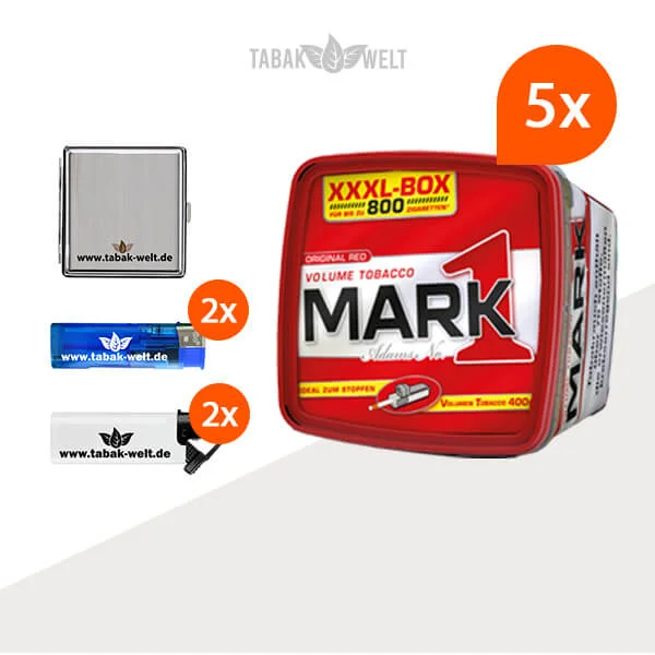 Mark 1 Red Volumentabak XXXL 5x Box mit Etui Mark 1 Red Volumentabak XXXL 5x Box mit Etui