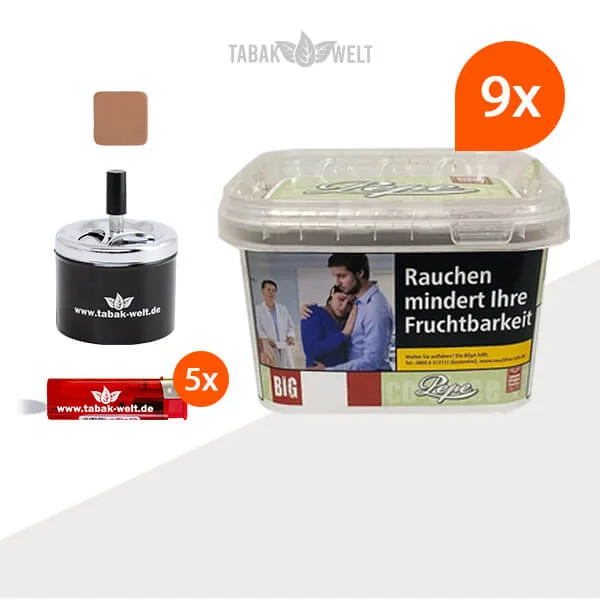 pepe-volumentabak-bright-green-9x-big-box-mit-drehaschenbecher-TX16048 pepe-volumentabak-bright-green-9x-big-box-mit-drehaschenbecher-TX16048