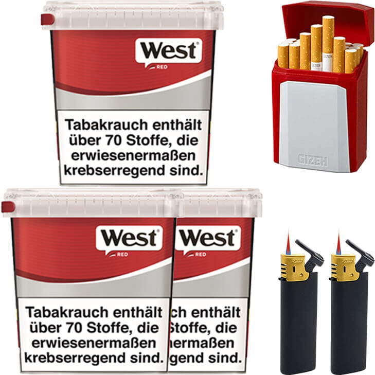 West Red 3 x 190g mit Etui