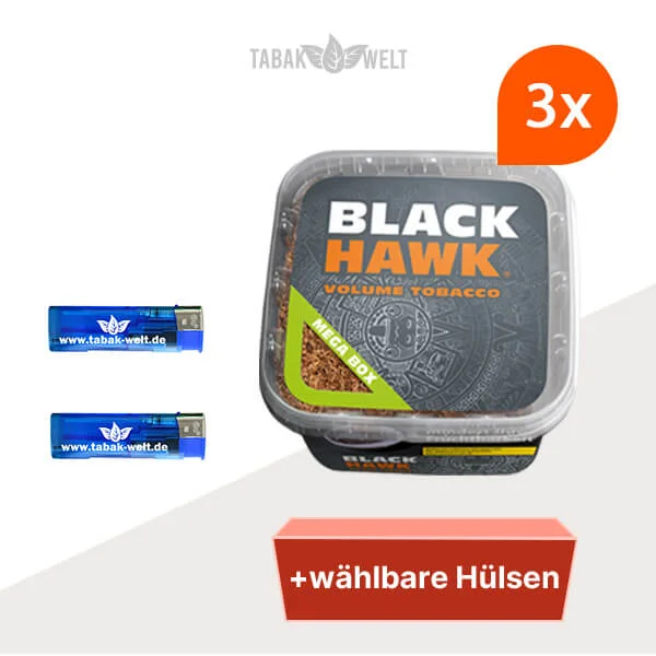 Black Hawk Volumentabak 3x Eimer mit Wählbaren Hülsen