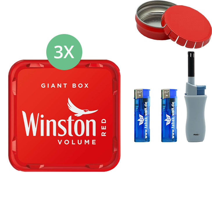 Winston Giant Box 3 x 205g mit Aschenbecher