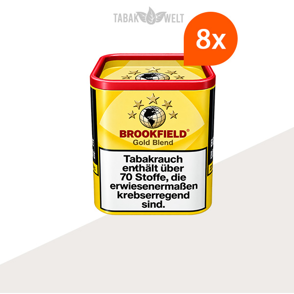 Brookfield Gold Blend Drehtabak 8er-Dosen-Set