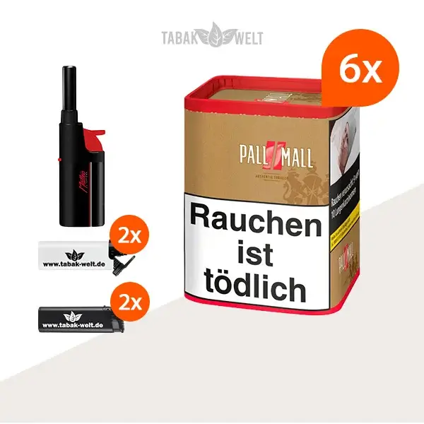 pall-mall-authentic-red-feinschnitt-tabak-6x-dose-mit-feuerzeugen