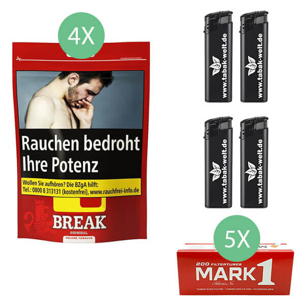 4 x Break Original Beutel mit 1000 Mark Hülsen