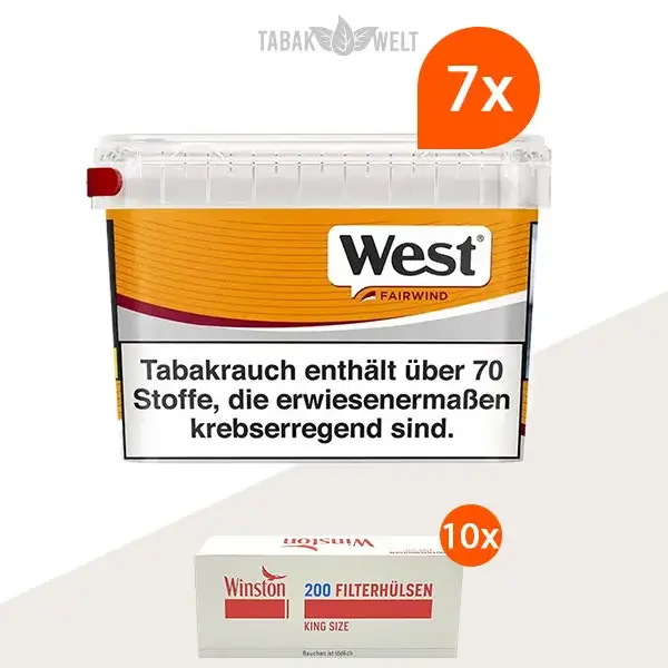 west-yellow-volumentabak-7x-mega-box-mit-2000-king-size-huelsen