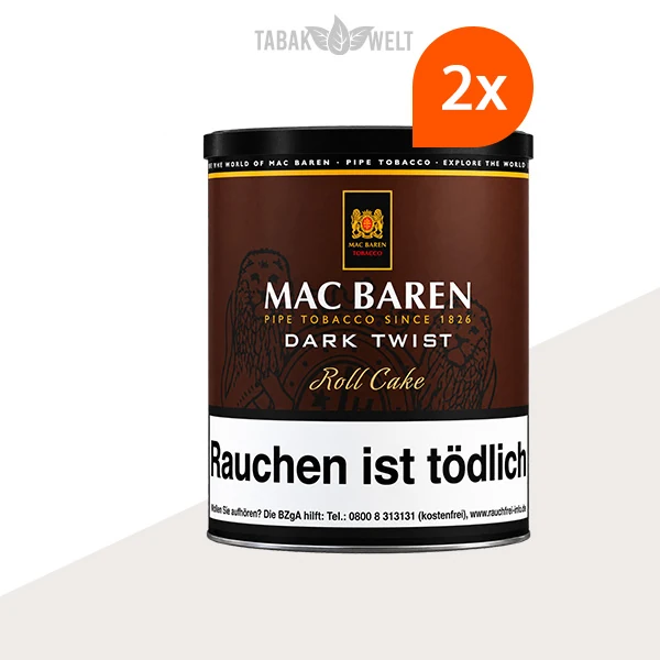 Mac Baren Dark Twist Pfeifentabak 2er-Set