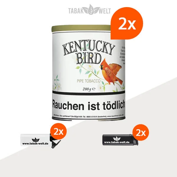 kentucky-bird-pfeifentabak-2x-grosse-dose-mit-feuerzeuge