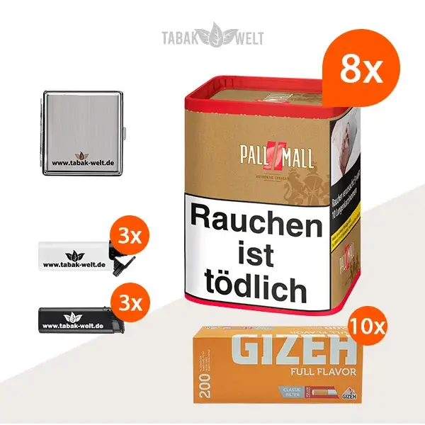 pall-mall-authentic-red-feinschnitt-tabak-8x-dose-mit-2000-filterhuelsen-und-etui