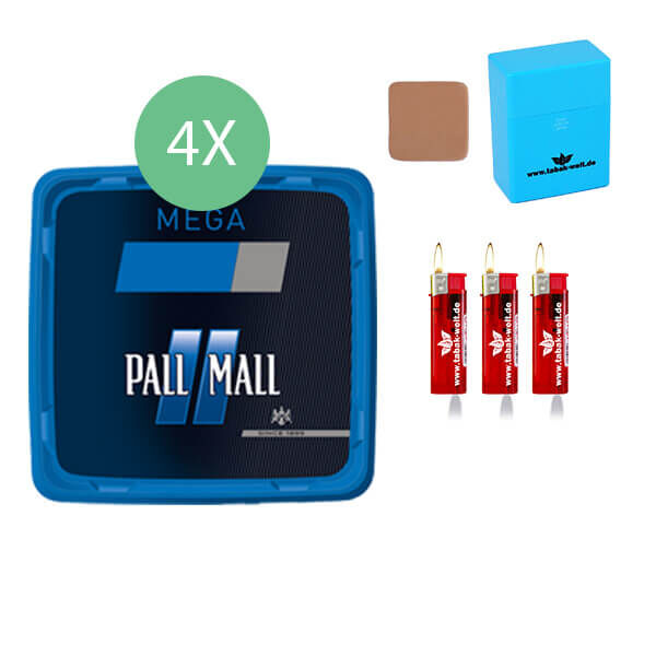 4 x pall mall blau eimer mit zigarettenbox