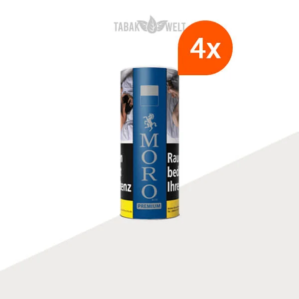 Moro Premium Volumentabak Blau 4x Vorratsdose 