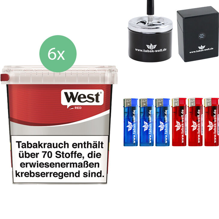 West Red 6 x 190g mit Aschenbecher