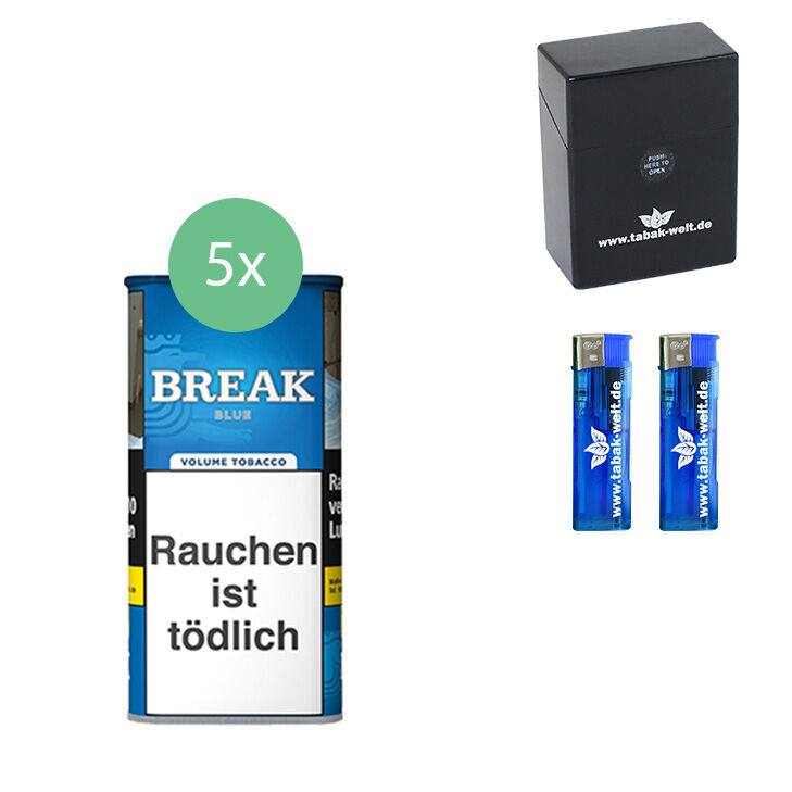 Break Blue / Blau 5 x 100g mit Etui