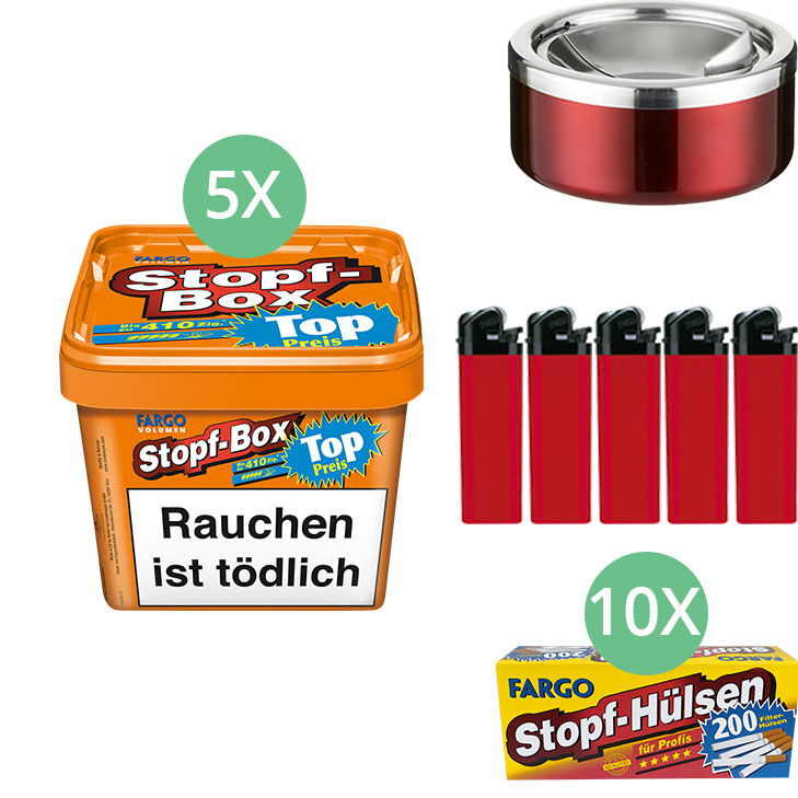 Fargo Stopf-Box 5 x 170g mit 2000 Hülsen