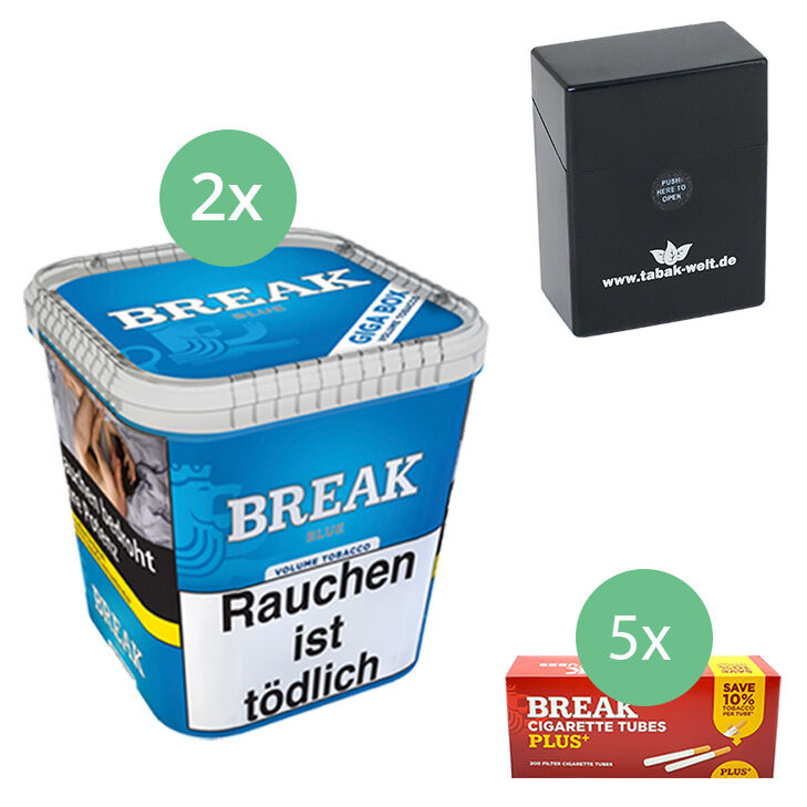 Break Tabak Blue 2 x Giga Box mit 1000 Plus Filterhülsen