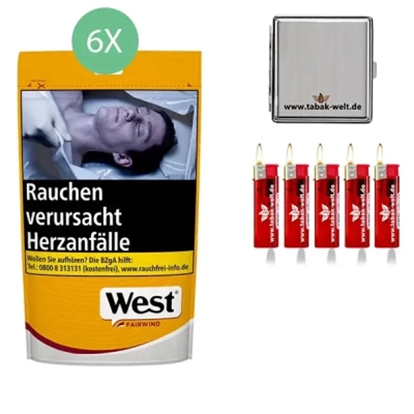 west-yellow-tabak-6-x-beutel-mit-feuerzeugen