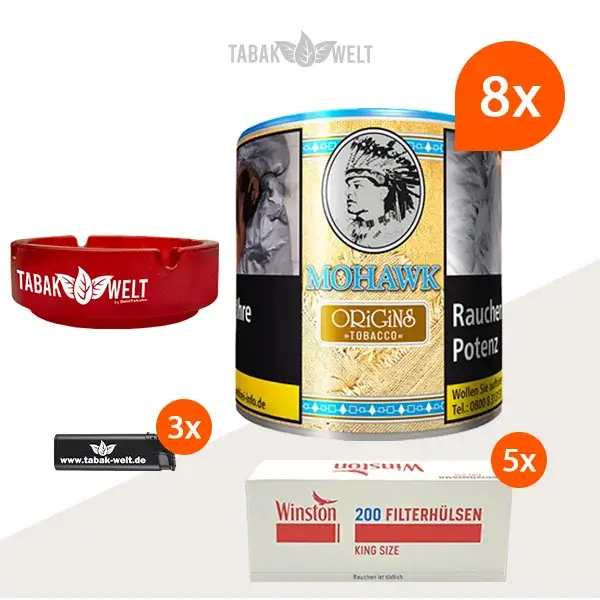 mohawk-origins-feinschnitt-tabak-8x-dose-mit-1000-king-size-huelsen