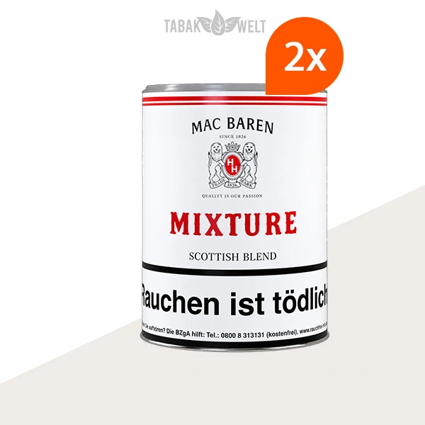 Mac Baren Mixture Pfeifentabak im 2er-Set mit zwei großen Dosen.