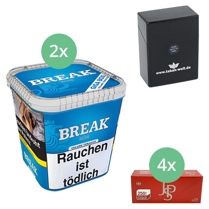 Break Tabak Blue 2 x Giga Box mit 1000 Special Size Filterhülsen 