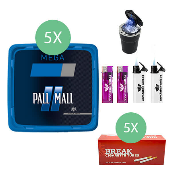 5 x pall mall blau volumentabak eimer