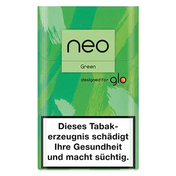 Die Neo sticks fuer glo in der Geschmackswelt in Green Tobacco
