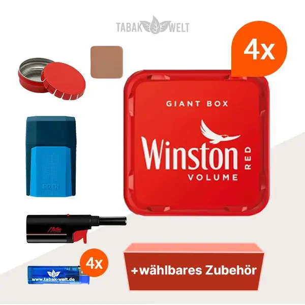 Winston Volumentabak 4 x Giant Box mit wählbaren Hülsen