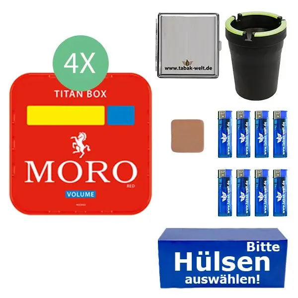 4 x Moro Titan Box mit Etui und Auto Aschenbecher