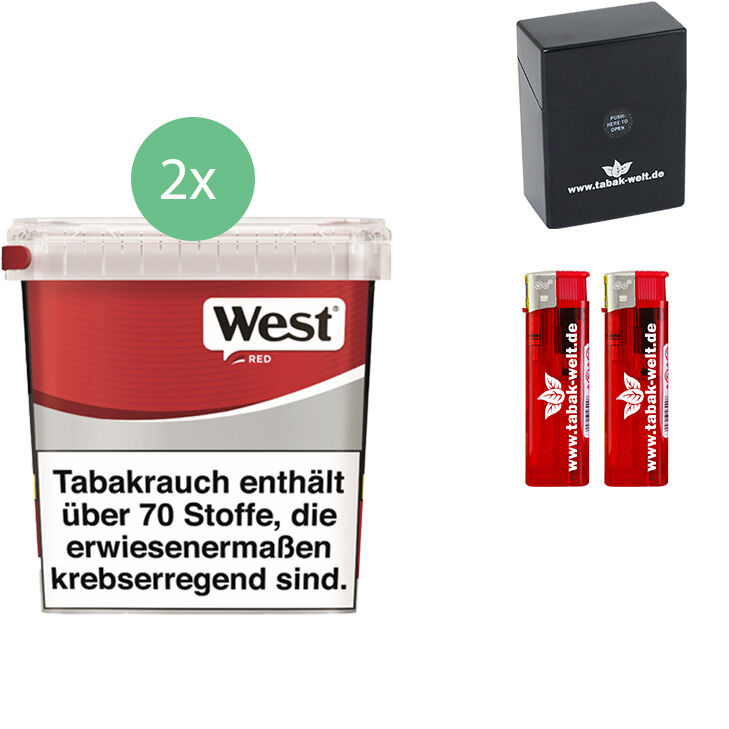 West Red 2 x 190g mit Zigarettenbox