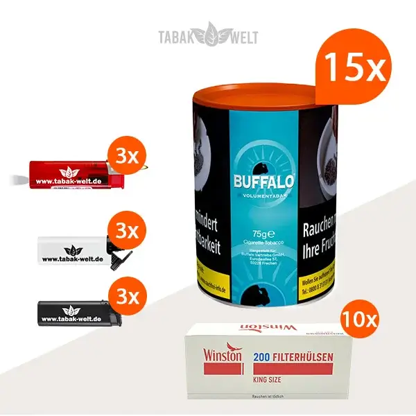 buffalo-blue-volumentabak-15x-dose-mit-2000-king-size-huelsen