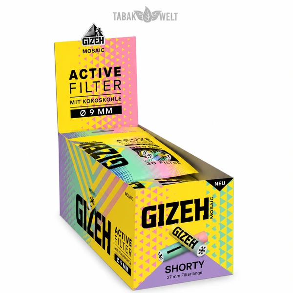 Gizeh Mosaic Active Filter Shortly 30 x 9 mm Box 10 x 30 Stück