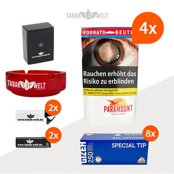 paramount-volumentabak-4x-beutel-mit-2000-special-tip-huelsen