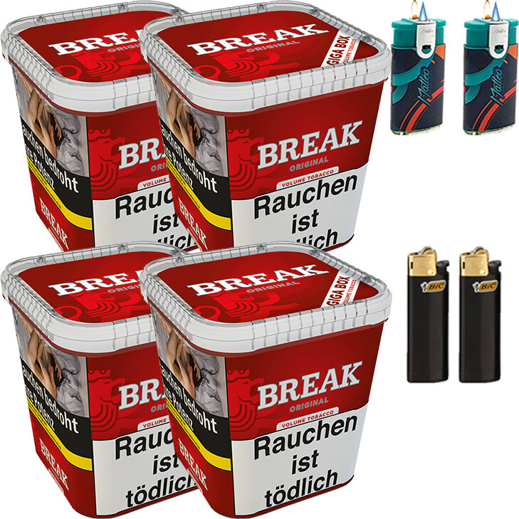 Break Original 4 x 215g mit Feuerzeugen