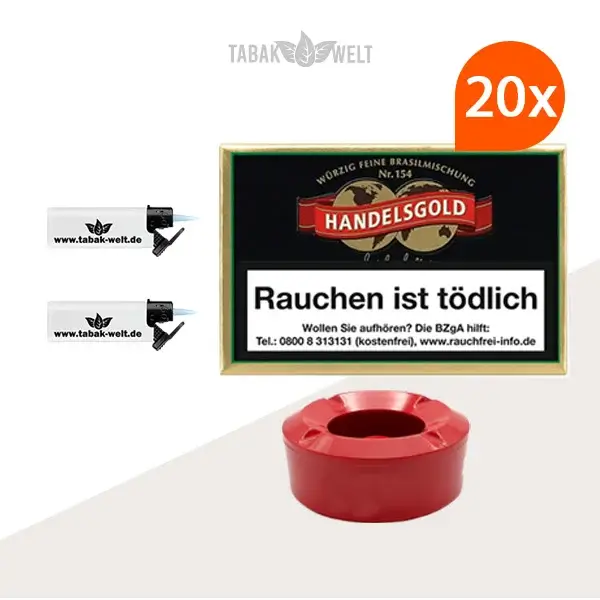 Handelsgold Brasil Zigarillos 20 x 10 Stück mit Windaschenbecher