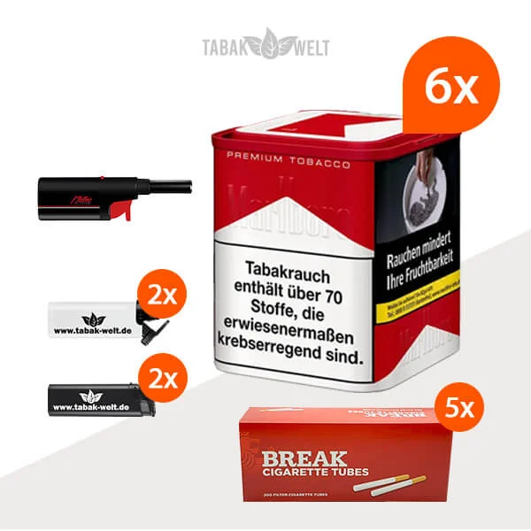 marlboro-red-feinschnitt-tabak-6x-dose-mit-1000-filterhuelsen-und-feuerzeugen
