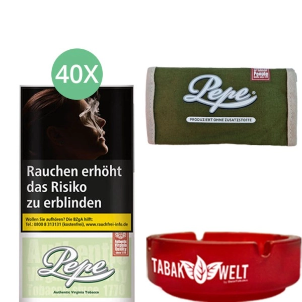pepe-bright-green-40-x-30g-mit-tabaktasche pepe-bright-green-40-x-30g-mit-tabaktasche