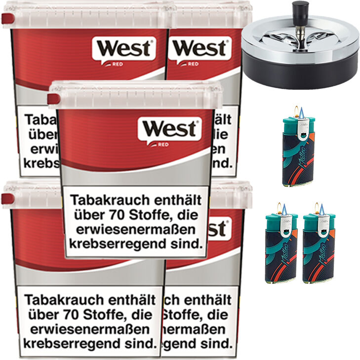 West Red 5 x 190g mit Aschenbecher