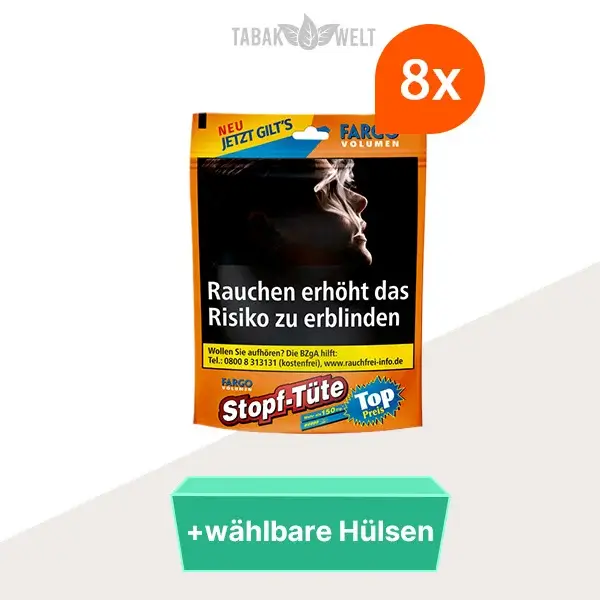 fargo-volumentabak-8x-stopf-tuete-mit-waehlbaren-huelsen