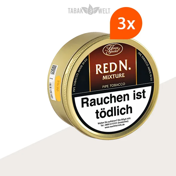 House of Smoke Red N. Mixture Pfeifentabak – 3 x Dose