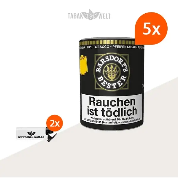 barsdorf-s-bester-vanilla-yellow-pfeifentabak-5x-dose-mit-feuerzeuge