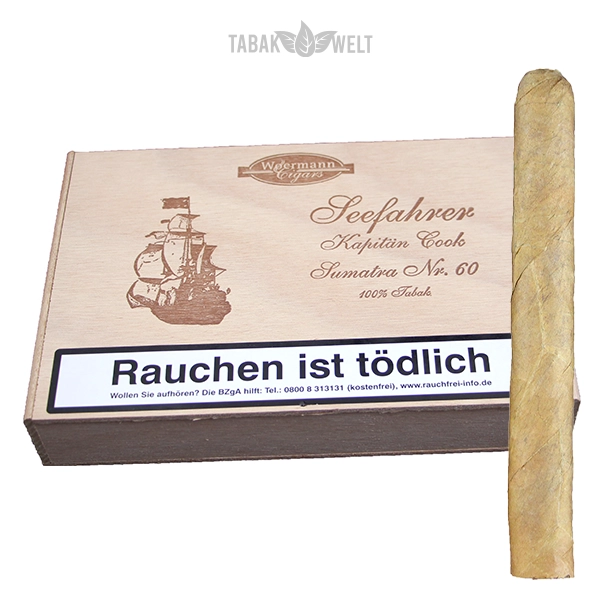 Woermann Cigars Seefahrer Zigarren Kapitän Cook Sumatra No. 60
