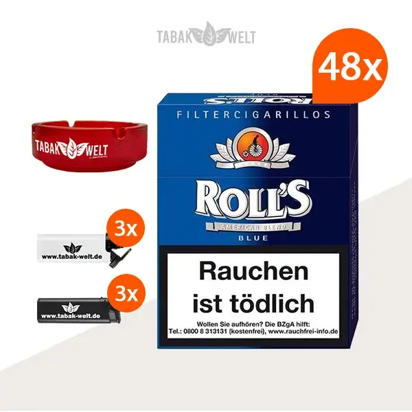 48x-rolls-exclusive-blue-zigarillos-mit-feuerzeuge-und-glas-aschenbecher