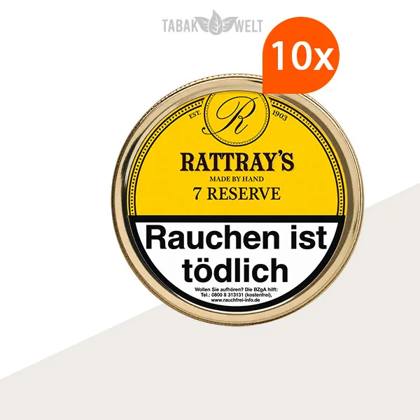 Rattray’s British Selection Sir William Pfeifentabak im 10er-Box-Set inklusive Feuerzeugen.