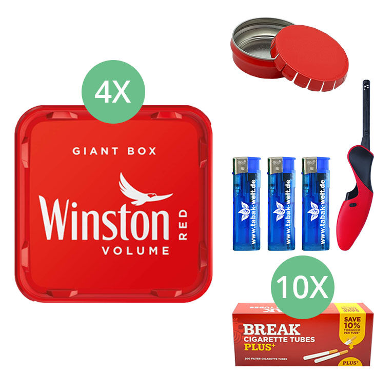 Winston Giant Box 4 x 205g mit 2000 Plus Hülsen