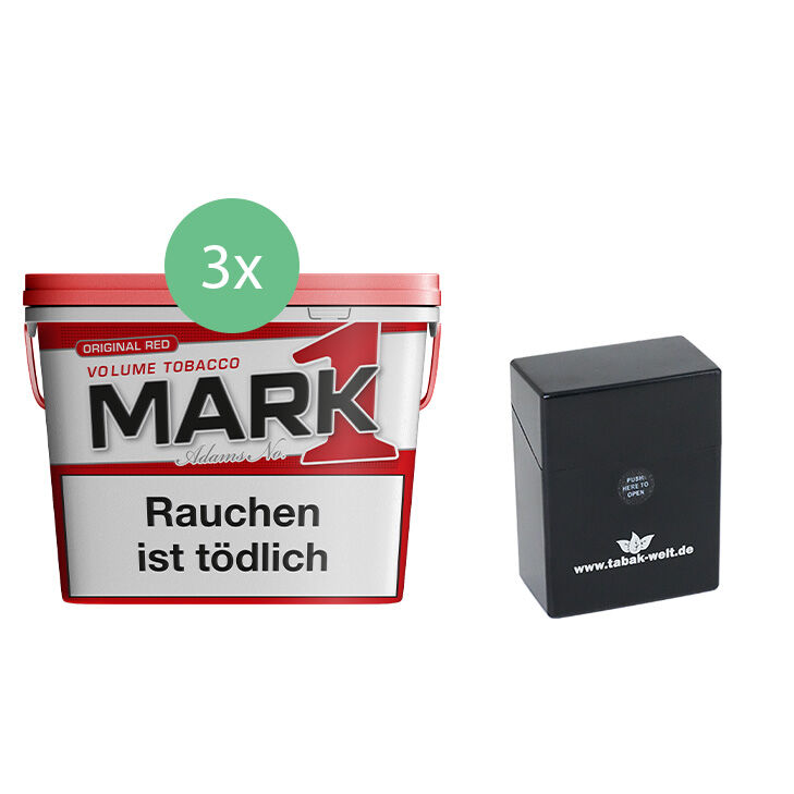 Mark 1 - Volumentabak 3 x 255g mit Zigarettenbox