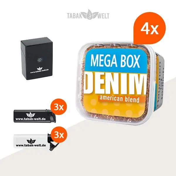denim-volumentabak-4x-mega-box-mit-sturmfeuerzeugen
