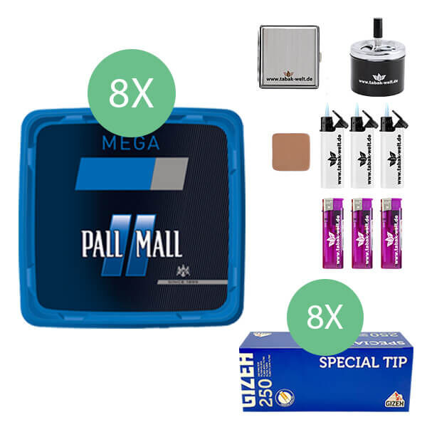 8 pall mall blau eimer 2000 gizeh  blau hülsen